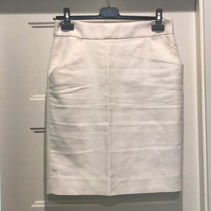 White J Crew Factory Cotton pencil skirt